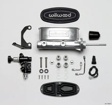 Load image into Gallery viewer, Wilwood HV Tandem M/C Kit w L/H Bracket &amp; Prop Valve - 15/16in Bore Ball Burnished-W/Pushrod Brake Master Cylinder Wilwood
