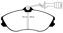 Load image into Gallery viewer, EBC 91-92 Audi 100 Quattro 2.3 (Girling) Yellowstuff Front Brake Pads Brake Pads - Performance EBC   
