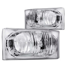 Load image into Gallery viewer, ANZO 2000-2004 Ford Excursion Crystal Headlights Chrome 2pc Headlights ANZO
