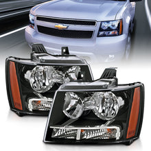 Load image into Gallery viewer, ANZO 2007-2014 Chevrolet Tahoe/Suburban Crystal Headlights Black Headlights ANZO
