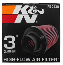 Load image into Gallery viewer, K&amp;N Universal Rubber Filter - Round Tapered 6in Base OD x 3in Flange ID x 6in H Air Filters - Universal Fit K&amp;N Engineering   
