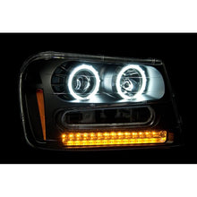 Load image into Gallery viewer, ANZO 2002-2009 Chevrolet Trailblazer Projector Headlights w/ Halo Black Headlights ANZO
