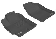 3D MAXpider 2012-2015 Toyota Prius C Kagu 1st Row Floormat - Black Floor Mats - Rubber 3D MAXpider   