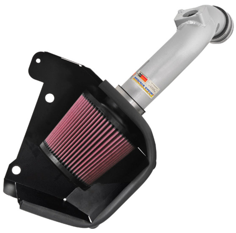 K&N 07 Mitsubishi Lancer L4-2.0L Silver Typhoon Short Ram Intake Cold Air Intakes K&N Engineering   