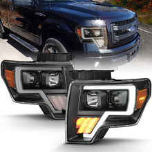 Load image into Gallery viewer, ANZO 2009-2014 Ford F-150 Projector Light Bar G4 H.L. Black Amber Headlights ANZO
