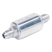 Load image into Gallery viewer, Russell Performance Polished Aluminum (3in Length 1-1/4in dia. -6 male inlet/outlet) Fuel Filters Russell
