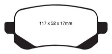 Load image into Gallery viewer, EBC 08-11 Chrysler Town &amp; Country 3.3 Yellowstuff Rear Brake Pads Brake Pads - Performance EBC   
