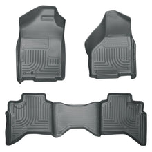 Load image into Gallery viewer, Husky Liners 03-08 Dodge Ram 1500/2500/3500 Quad Cab WeatherBeater Combo Gray Floor Liners Floor Mats - Rubber Husky Liners
