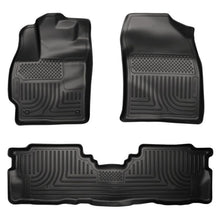 Load image into Gallery viewer, Husky Liners 2012 Toyota Prius v WeatherBeater Combo Black Floor Liners Floor Mats - Rubber Husky Liners

