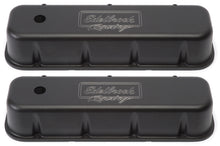 Load image into Gallery viewer, Edelbrock Valve Cover Victor Series Chevrolet 1965 and Later 396-502 V8 Tall Black Valve Covers Edelbrock

