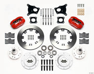 Wilwood Forged Dynalite Front Kit 12.19in Red AMC 71-76 OE Disc w/o Bendix Brakes Big Brake Kits Wilwood
