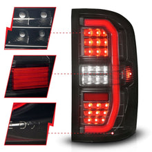 Load image into Gallery viewer, ANZO 14-18 GMC Sierra 1500 Full LED Taillights Black Housing Smoke Lens (w/C Light Bars) Tail Lights ANZO
