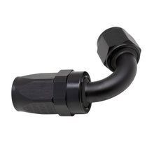 Load image into Gallery viewer, DeatschWerks 8 AN Female Flare Swivel 120-Degree Hose End CPE - Anodized Matte Black Fittings DeatschWerks

