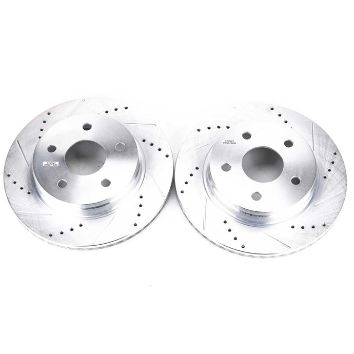 Power Stop 07-09 Chrysler Aspen Front Evolution Drilled & Slotted Rotors - Pair Brake Rotors - Slot & Drilled PowerStop