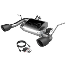 Load image into Gallery viewer, QTP 07-18 Jeep Wrangler 3.6L/3.8L 304SS Screamer Axle Back Exhaust w/4in Black Tips Axle Back QTP
