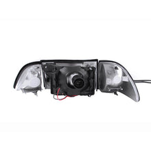 Load image into Gallery viewer, ANZO 1987-1993 Ford Mustang Crystal Headlights Chrome w/ Corner Lights 2pc Headlights ANZO
