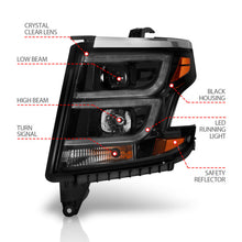 Load image into Gallery viewer, ANZO 2015-2020 Chevy Tahoe Projector Headlights Plank Style Black w/DRL Headlights ANZO
