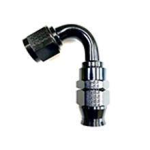 Load image into Gallery viewer, Fragola -6AN Real Street x 120 Degree Hose End Black For PTFE Hose Fittings Fragola
