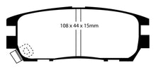 Load image into Gallery viewer, EBC 92-97 Mitsubishi Montero 3.0 Greenstuff Rear Brake Pads Brake Pads - Performance EBC   
