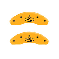 MGP 2 Caliper Covers Engraved Front Circle K/Kia Yellow Finish Black Char 2018 Kia Rio Caliper Covers MGP