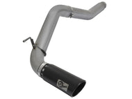 aFe LARGE BORE HD 5in DPF-Back SS Exhaust w/ Black Tip 2016 Nissan Titan 5.0L V8 (td) CC SB DPF Back aFe