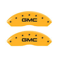 MGP 2 Caliper Covers Engraved Front GMC Yellow Finish Black Characters 1997 GMC Yukon Caliper Covers MGP
