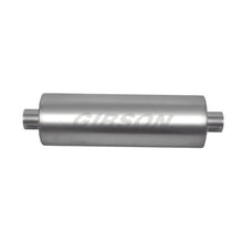Load image into Gallery viewer, Gibson SFT Superflow Center/Center Round Muffler - 8x24in/4in Inlet/4in Outlet - Stainless Muffler Gibson
