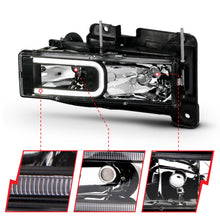 Load image into Gallery viewer, ANZO 1999-2000 Cadillac Escalade Crystal Headlights Light Bar Black Housing (Pair) Headlights ANZO

