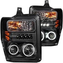 Load image into Gallery viewer, ANZO 2008-2010 Ford F-250 Projector Headlights w/ Halo Black (CCFL) Headlights ANZO
