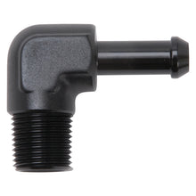 Load image into Gallery viewer, Edelbrock Hose End 90-Deg 3/8In NPT to 3/8In Barb Black Anodize Fittings Edelbrock
