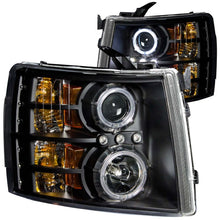 Load image into Gallery viewer, ANZO 2007-2013 Chevrolet Silverado 1500 Projector Headlights w/ Halo Black Headlights ANZO
