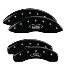Load image into Gallery viewer, MGP 4 Caliper Covers Engraved Front &amp; Rear 2015/Sport Black Finish Silver Char 2017 Ford Fusion Caliper Covers MGP
