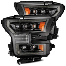 Load image into Gallery viewer, AlphaRex 17-20 Ford Raptor NOVA LED Proj Headlights Plank Style Alpha Black w/Activ Light/Seq Signal Headlights AlphaRex
