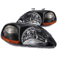 Load image into Gallery viewer, ANZO 1996-1998 Honda Civic Crystal Headlights Black Headlights ANZO
