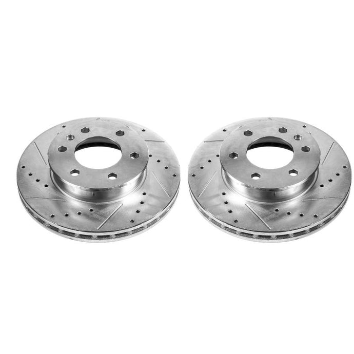 Power Stop 19-21 Mercedes-Benz Sprinter 2500 Rear Drilled & Slotted Rotor (Pair) Brake Rotors - Slot & Drilled PowerStop