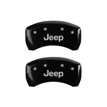 Load image into Gallery viewer, MGP 4 Caliper Covers Engraved Front &amp; Rear JEEP Black finish silver ch Caliper Covers MGP
