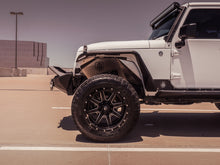 Load image into Gallery viewer, Road Armor 07-18 Jeep Wrangler JK Stealth Front Fender Flare Body Armor w/LED DRL - Tex Blk Bumpers - Steel Road Armor
