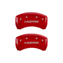 Load image into Gallery viewer, MGP 4 Caliper Covers Engraved Front &amp; Rear MOPAR Red finish silver ch Caliper Covers MGP
