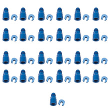 Load image into Gallery viewer, Russell Performance -6 AN Male to 3/8in SAE Quick-Disc Female EFI Adapter Fitting(Bulk Qty 25)-Blue Fittings Russell
