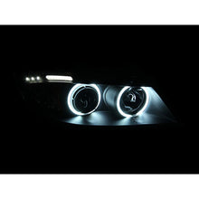 Load image into Gallery viewer, ANZO 2006-2008 BMW 3 Series E90-E91 Projector Headlights w/ Halo w/ LED Bar Black (CCFL) Headlights ANZO

