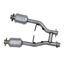 Load image into Gallery viewer, BBK 96-04 Mustang 4.6 GT / Cobra Short Mid H Pipe w Catalytic Converters 2-1/2 For Long Tube Headers H Pipes BBK
