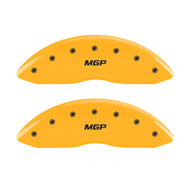 MGP 4 Caliper Covers Engraved Front & Rear MGP Yellow Finish Black Characters 2019 Acura MDX Caliper Covers MGP