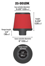 Load image into Gallery viewer, AEM 2.50 in Short Neck 5 in Element Filter Air Filters - Universal Fit AEM Induction
