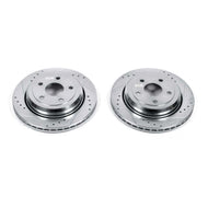 Power Stop 11-19 Dodge Durango Rear Evolution Drilled & Slotted Rotors - Pair Brake Rotors - Slot & Drilled PowerStop
