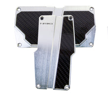 Load image into Gallery viewer, NRG Brushed Aluminum Sport Pedal A/T - Silver w/Black Carbon Pedal Covers NRG
