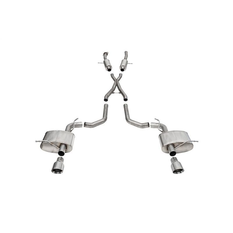 Corsa 2018-2024 Dodge Durango SRT 392 Cat-Back 2.75in Dual Rear Exit Sport 4.5in Polished Tips Catback CORSA Performance