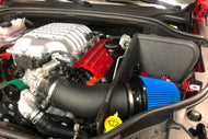 JLT 18-20 Jeep Grand Cherokee Trackhawk 6.2L Blk Textured CAI Kit w/Red Filter (2018 CARB Exempt) Cold Air Intakes JLT