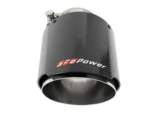 Load image into Gallery viewer, aFe MACH Force-Xp 304 SS Clamp-On Exhaust Tip 2.5in. Inlet / 4.5in. Outlet / 7in. L - Carbon Fiber Tips aFe
