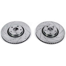 Load image into Gallery viewer, Power Stop 07-11 Lexus GS350 Front Evolution Drilled &amp; Slotted Rotors - Pair Brake Rotors - Slot &amp; Drilled PowerStop   
