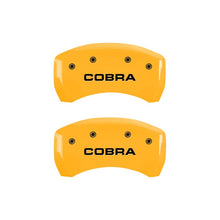 Load image into Gallery viewer, MGP Rear set 2 Caliper Covers Engraved Rear Cobra Yellow finish black ch Caliper Covers MGP
